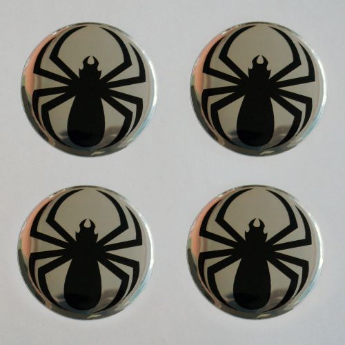 4pcs 65mm car wheel center hub caps emblem decals sticker spider black spiderman