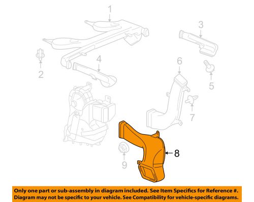 Suzuki oem 07-09 xl-7 instrument panel-lower duct 7466278j00