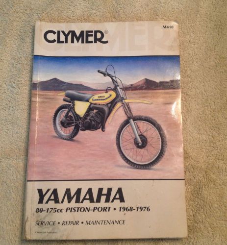 Clymer m410 service shop repair manual yamaha 80-175cc piston-port 68-76