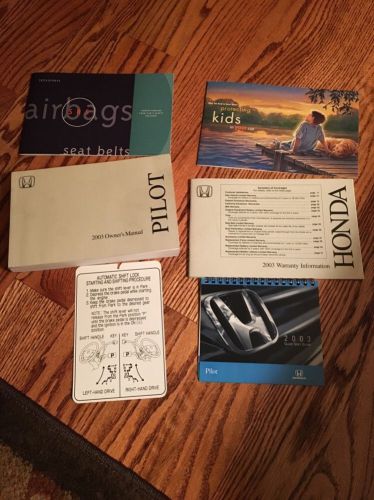 2003 honda pilot owner&#039;s manual 6 piece set