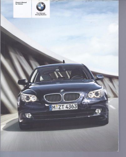 2009 bmw series 5 528 535 550 i owners manual