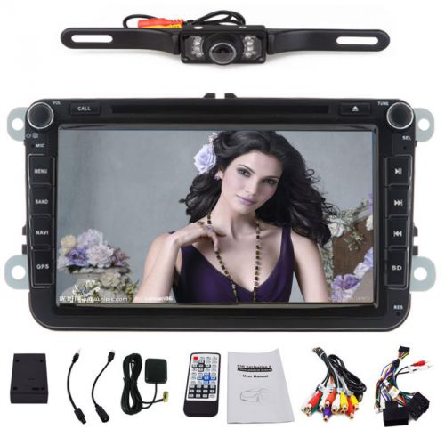 2 din 8&#039;&#039; car dvd gps nav player stereo audio gps radio ipod for vw skoda+canbus