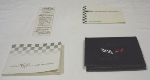 2004 chevrolet corvette owner manual 4/pc.set &amp; corvette premium factory case