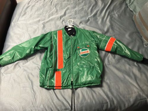 Vintage swingster castrol gtx motor oil nylon green inslulated jacket large