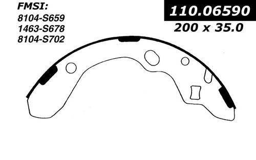 Centric 111.06590 brake pad or shoe, rear-new brake shoe-preferred