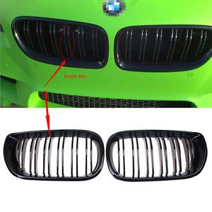 For bmw e46 3 series 4 door 4d 02-05 matte black kidney front double line grille