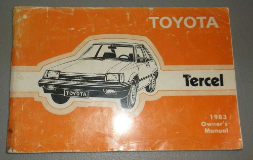 1983 toyota tercel owners manual