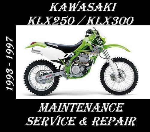 Kawasaki klx250 klx300 klx 250 300 maintenance service repair rebuild manual