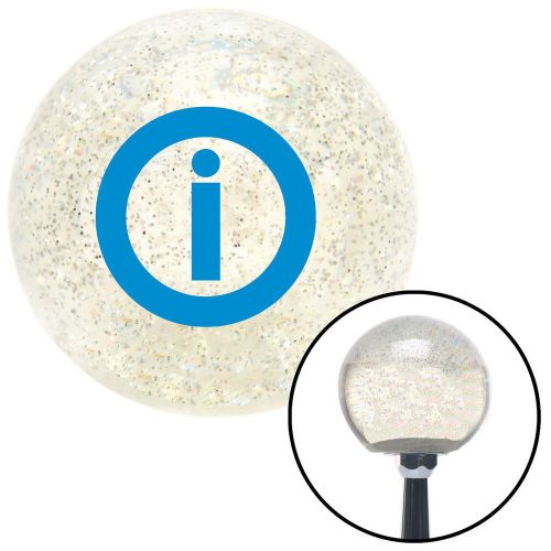 Blue info clear metal flake shift knob with m16 x 1.5 insert modified component