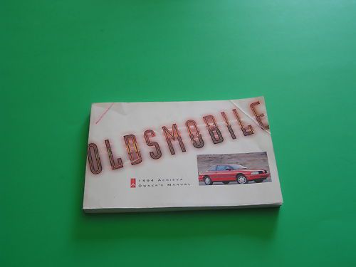 Oldsmobile achieva owners manual 1994 original maintenance repair engine