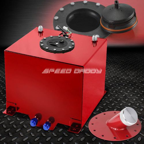 5 gallon red coated aluminum fuel cell gas tank+level sender+45° fast fill neck