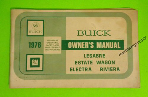 1976 buick lesabre estate wagon electra riviera owners manual owner&#039;s guide book