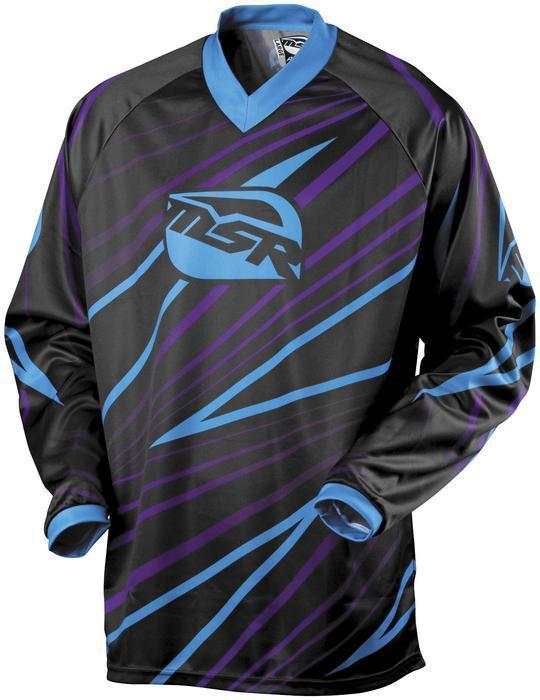 Msr racing m12 axxis motorcycle jersey cyan/purple youth sm/small