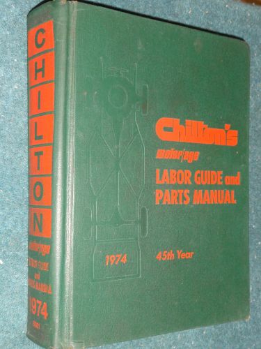 1967-1974 chevy ford amc camaro vette mustang firebird+ flat rate &amp; parts manual