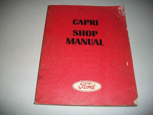 Original 1971 mercury capri shop manual