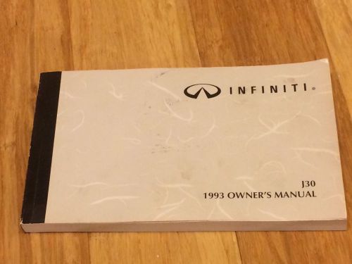 Infiniti j30 owners manual 1993