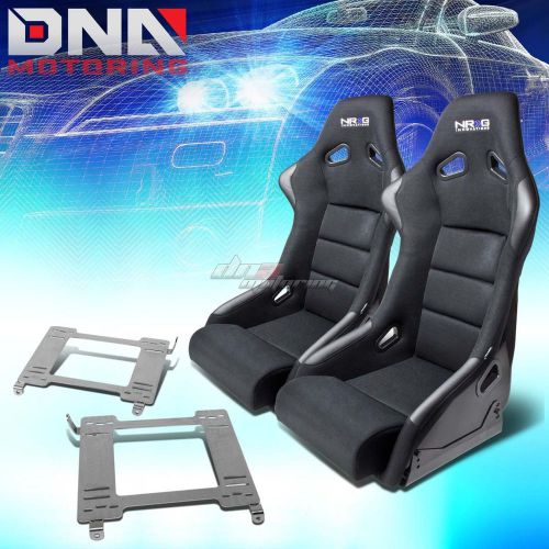 Nrg fiberglass bucket racing seats+full t304 mount bracket for 90-99 mr2 w20