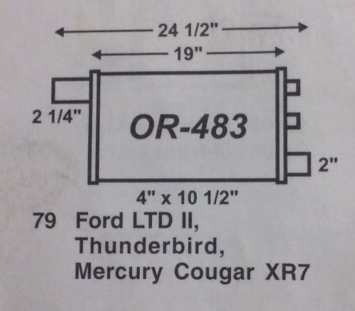 Imco or 483 muffler for 1979 ford thunderbird and mercury cougar