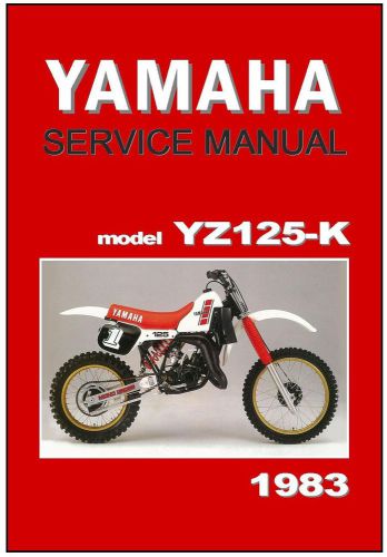 Yamaha workshop manual yz125 yz125k 1983 vmx maintenance service &amp; repair