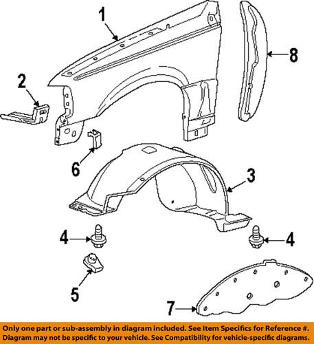 Ford oem 5l5z16006a fender