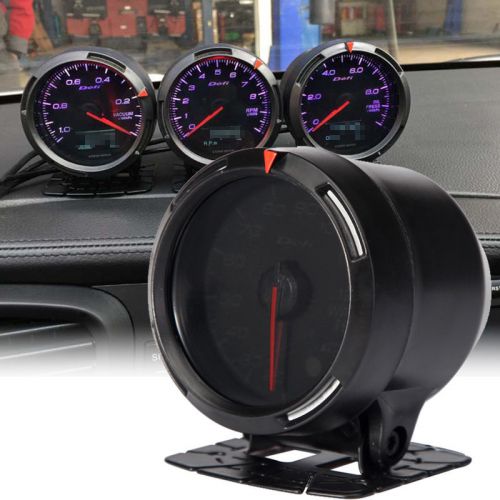 Universal car suv 60mm 2.36″ led turbo boost meter gauge smoke face color adjust