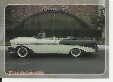 &#039;56 bel air convertible- 2 of 3 &#034;chrome card&#034; out of 3 card sub set from &#039;92 set