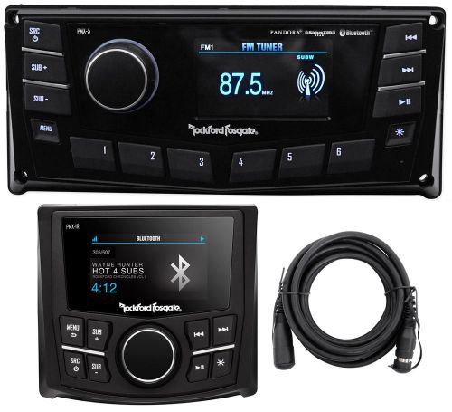 Rockford fosgate pmx-5 2.7&#034; marine digital media receiver+mp3 w/bluetooth+remote