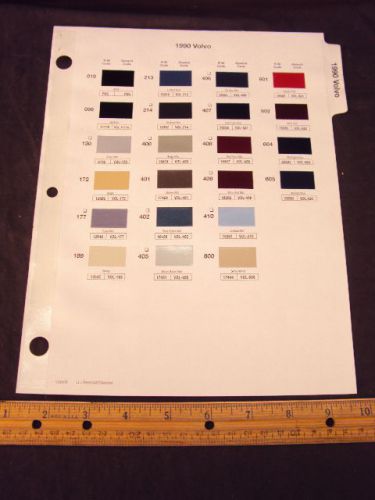 1990 90 volvo paint colors chip pages chips