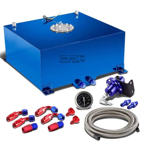 20 gallon/78l aluminum fuel cell tank+oil feed line+1:1 pressure regulator blue