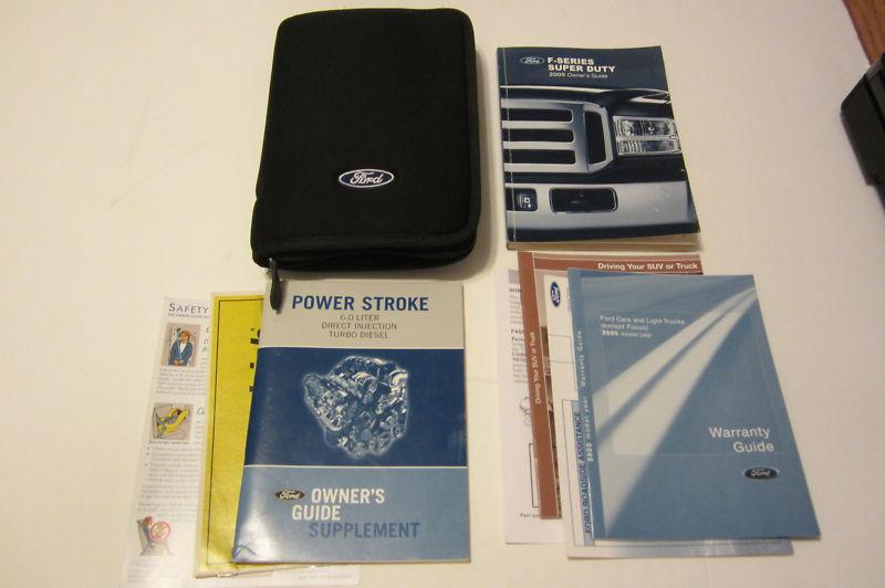 Ford 2005 f250 f350 super duty owners manual, with power stroke guide and case