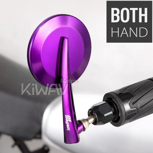 Magazi purple convex 7/8&#034; bar end rear view side mirrors pair for hyosung