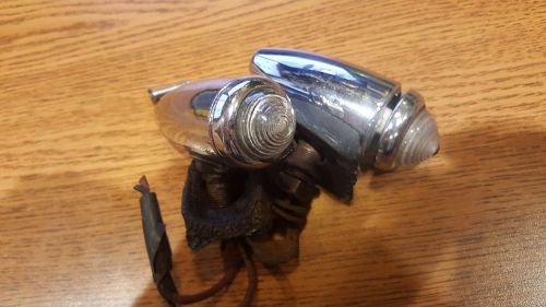 Original vintage lucas 516 chrome side marker fender lights lens morgan austin