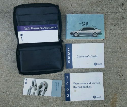 2000 saab 9-3 owners manual handbook w/case