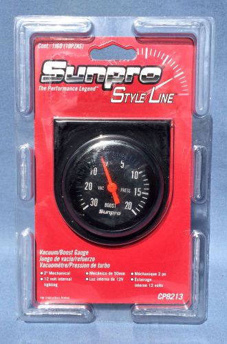 Sunpro style line vacuum boost gauge cp8213 sealed