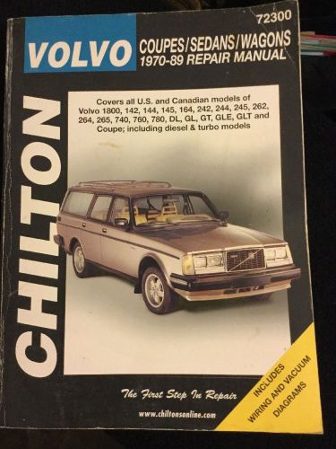 Volvo coupes/sedans/wagons 1970-89 chilton books  repair manual 72300 (8786)