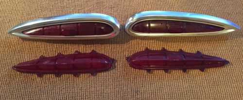 Vintage original 1959 pair chevy impala tail lights hot rod rat rod extra lenses