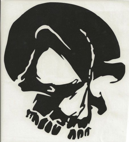 Skull black decal sticker 8&#034; sln 55004