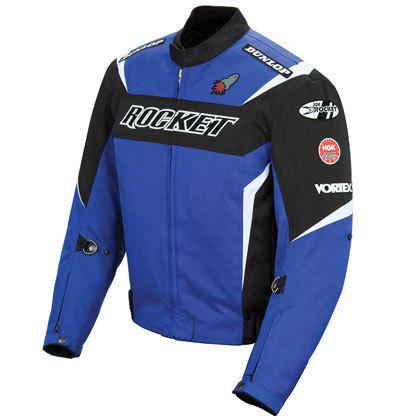 Large l joe rocket blue mens ufo solid riding jacket