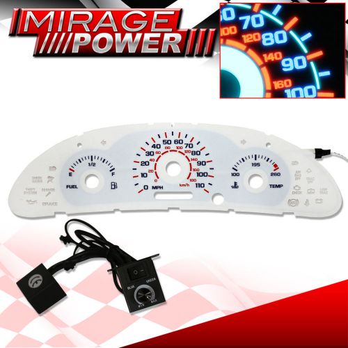 2000-2002 cavalier white face indiglo reverse glow jdm racing upgrade cluster