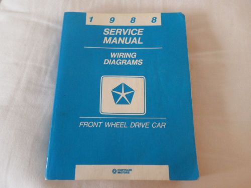1988 chyrsler service manual wiring diagrams front wheel drive car