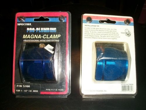 Spectre,5166,hose clamp,magna-clamp,aluminum,blue,1 pair, 1-1/2&#034; id hose