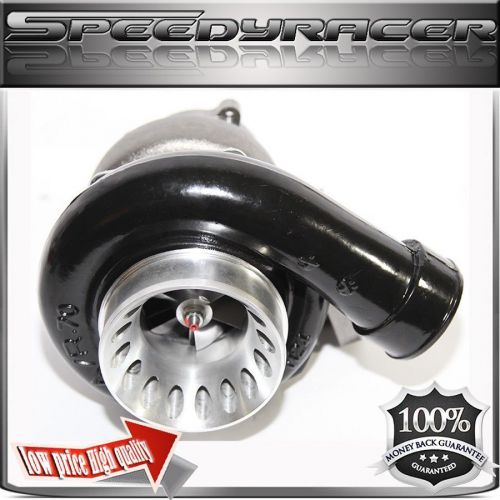 Emusa black gt35 gt3582 turbo charger anti surge a/r.70 t3 inlet 4-bolt flange