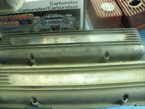 Sbc corvette finned aluminum valve covers 3726086 nostalga  rat rod