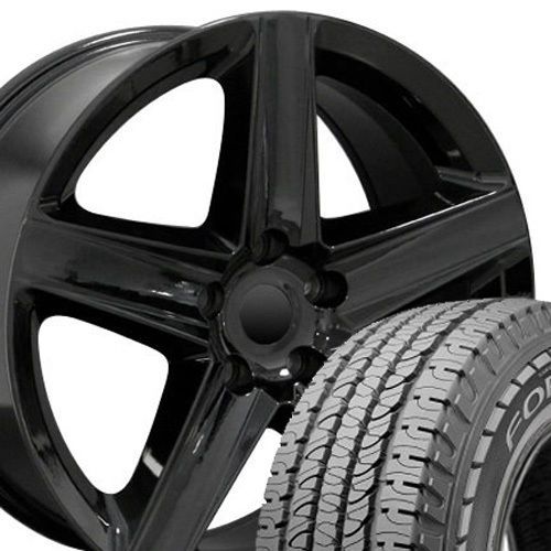 20&#034; grand cherokee srt wheels black set of 4 20x9 rims fits jeep wrangler cp
