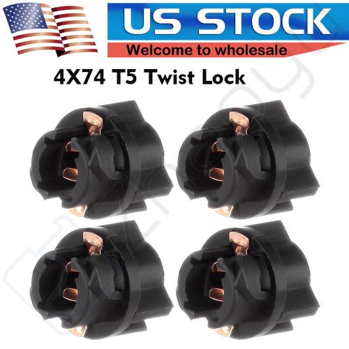 4pcs car instrument panel cluster light bulbs twist lock socket t5 58 70 73 74