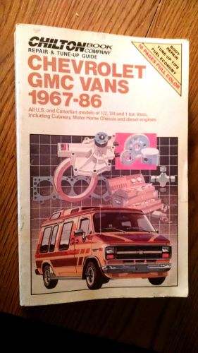 1967-1986 chevrolet gmc vans 1/2 3/4 1 ton chilton repair manual