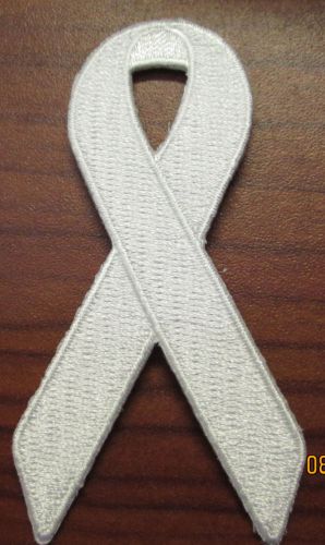 #biker patch &#034;white ribbon&#034;   (check the listing for all the meanings)