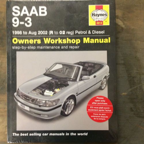 1998-2002 saab 9-3 haynes manual new