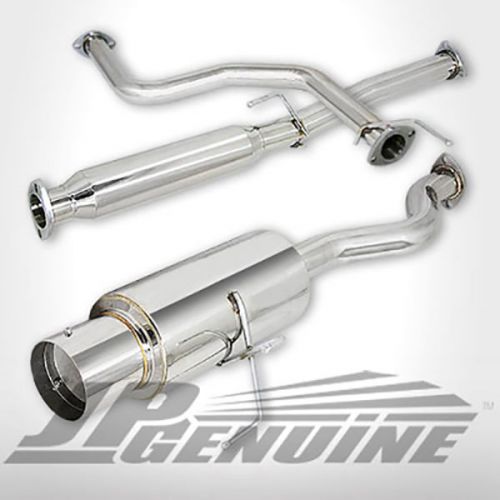 4.5&#034; tip muffler racing catback exhaust - honda civic 2dr hatchback 92-95