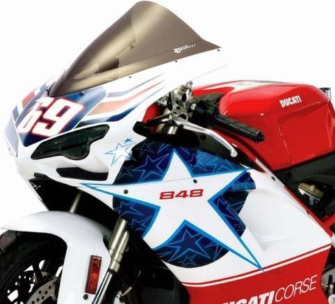 2007-2009 ducati 1098 1098s 1098r race windscreen smoke